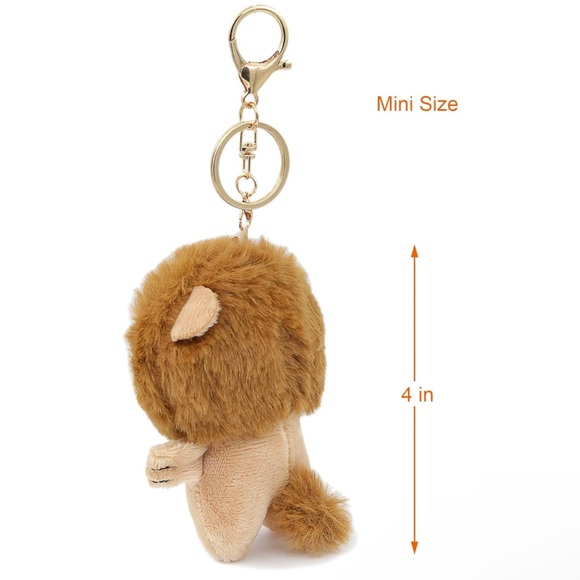 Plush Lion Bag Charm / Keychain NWOT - Picture 4 of 4